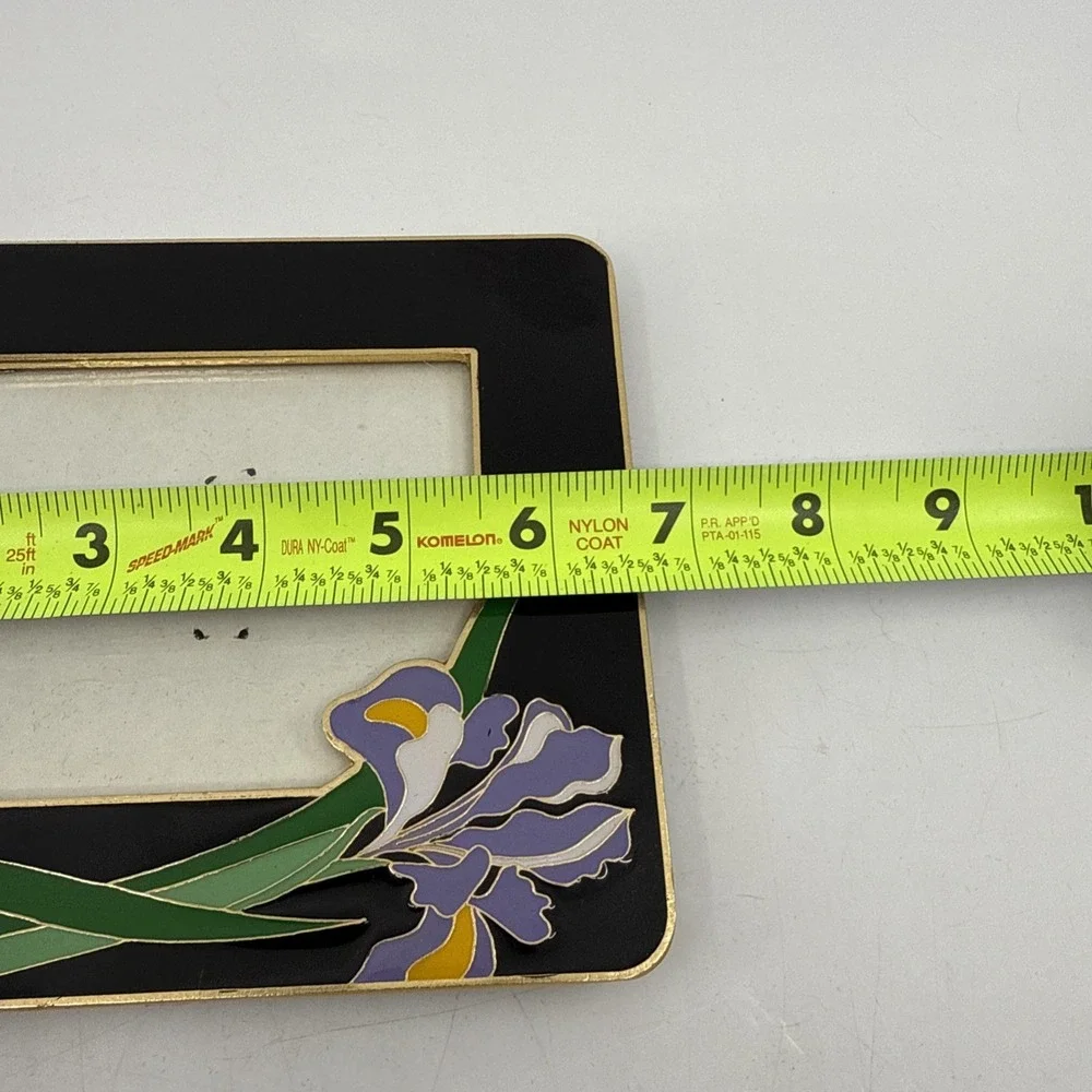Vtg Cloisonne Iris Black‎ 3.5